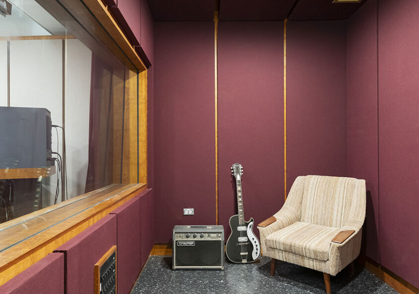 Insonorisation d'un studio d'enregistrement.